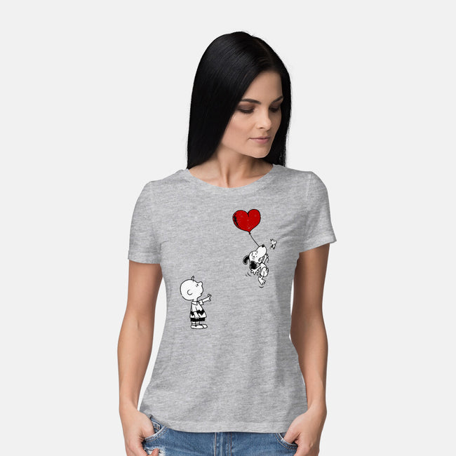 Balloon Beagle-Womens-Basic-Tee-drbutler