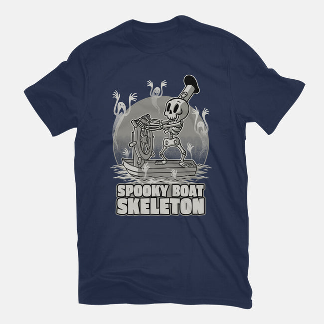 Spooky Boat Skeleton-Womens-Fitted-Tee-Studio Mootant