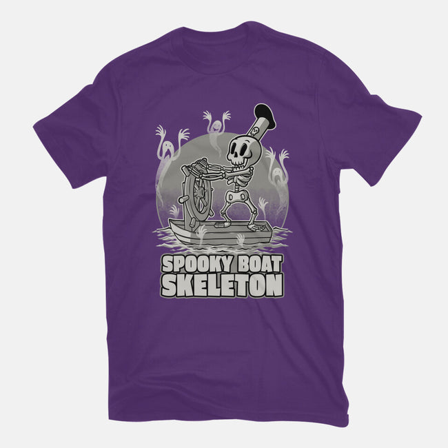 Spooky Boat Skeleton-Mens-Basic-Tee-Studio Mootant