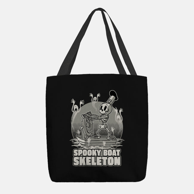 Spooky Boat Skeleton-None-Basic Tote-Bag-Studio Mootant