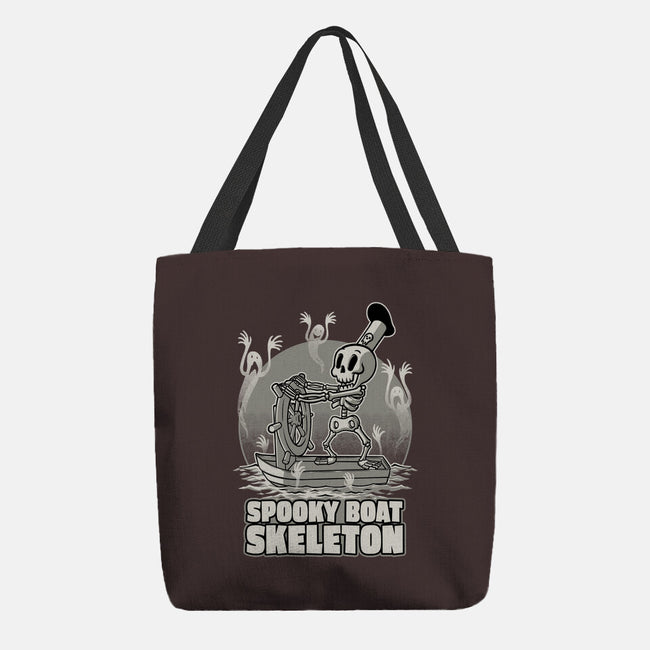 Spooky Boat Skeleton-None-Basic Tote-Bag-Studio Mootant