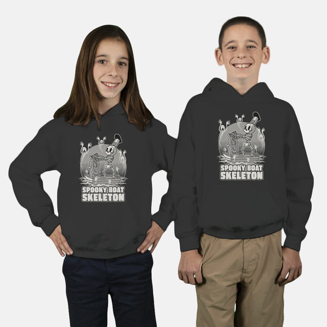 Spooky Boat Skeleton-Youth-Pullover-Sweatshirt-Studio Mootant