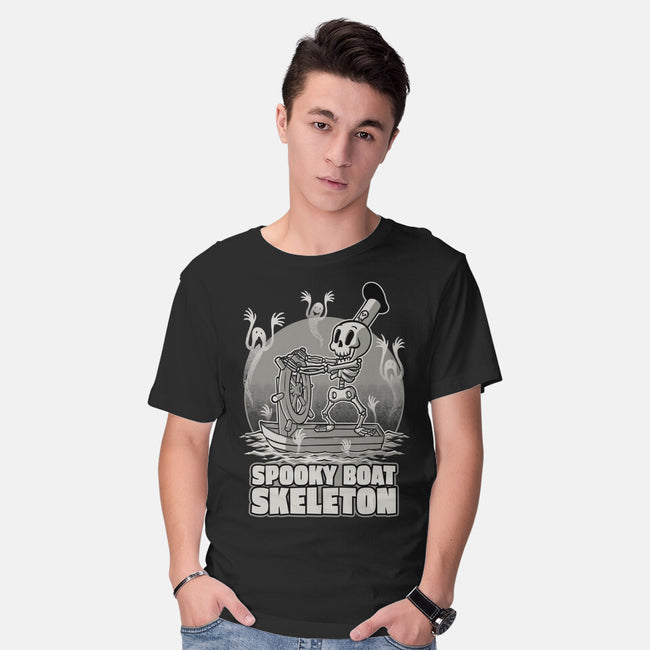 Spooky Boat Skeleton-Mens-Basic-Tee-Studio Mootant