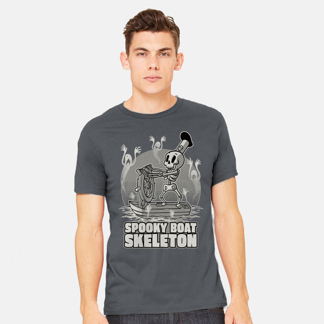 Spooky Boat Skeleton-Mens-Heavyweight-Tee-Studio Mootant