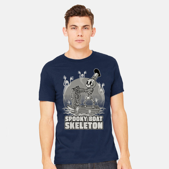 Spooky Boat Skeleton-Mens-Heavyweight-Tee-Studio Mootant