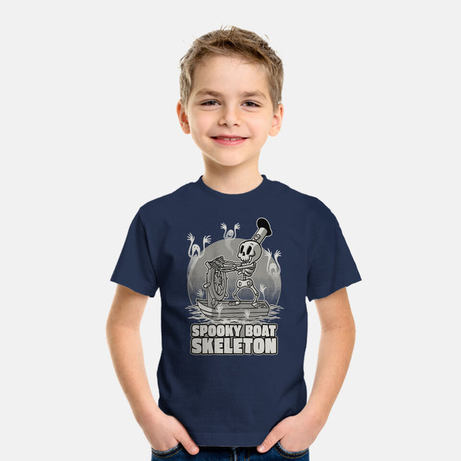 Spooky Boat Skeleton-Youth-Basic-Tee-Studio Mootant