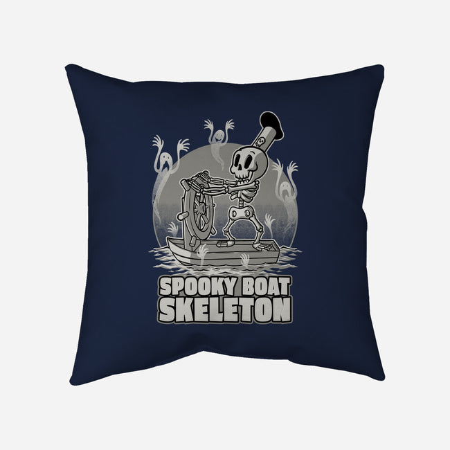 Spooky Boat Skeleton-None-Removable Cover w Insert-Throw Pillow-Studio Mootant