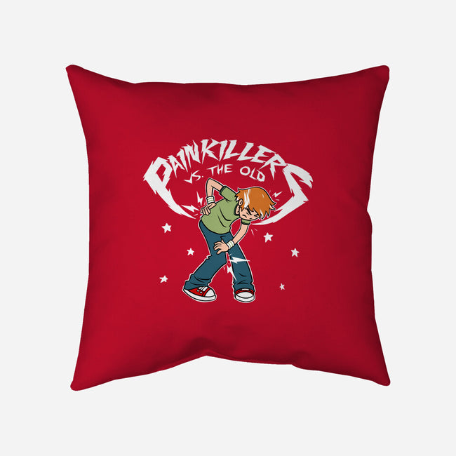 Painkillers Vs The Old-None-Removable Cover-Throw Pillow-Studio Mootant