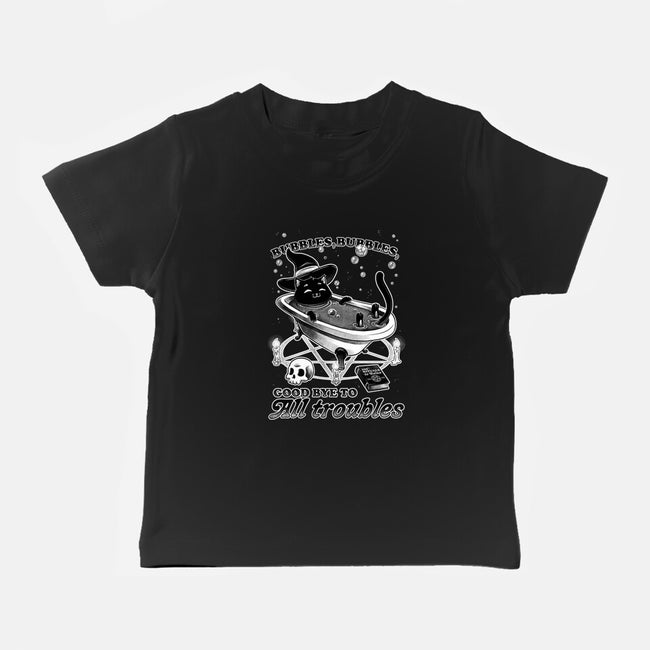 Bubble Bath Cat Witch-Baby-Basic-Tee-Studio Mootant