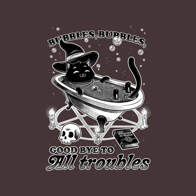 Bubble Bath Cat Witch-None-Fleece-Blanket-Studio Mootant