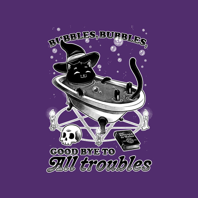 Bubble Bath Cat Witch-Womens-Off Shoulder-Tee-Studio Mootant