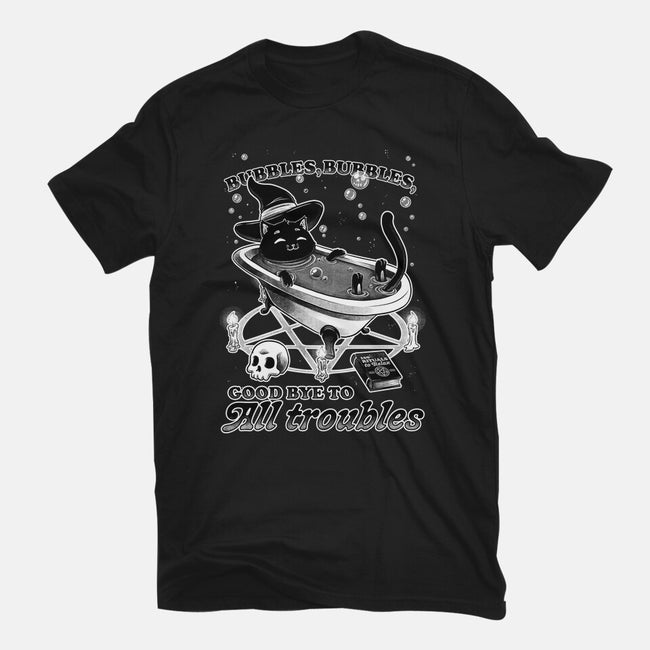 Bubble Bath Cat Witch-Youth-Basic-Tee-Studio Mootant