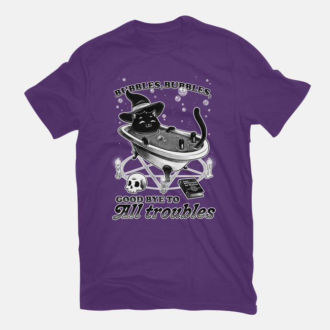 Bubble Bath Cat Witch-Youth-Basic-Tee-Studio Mootant