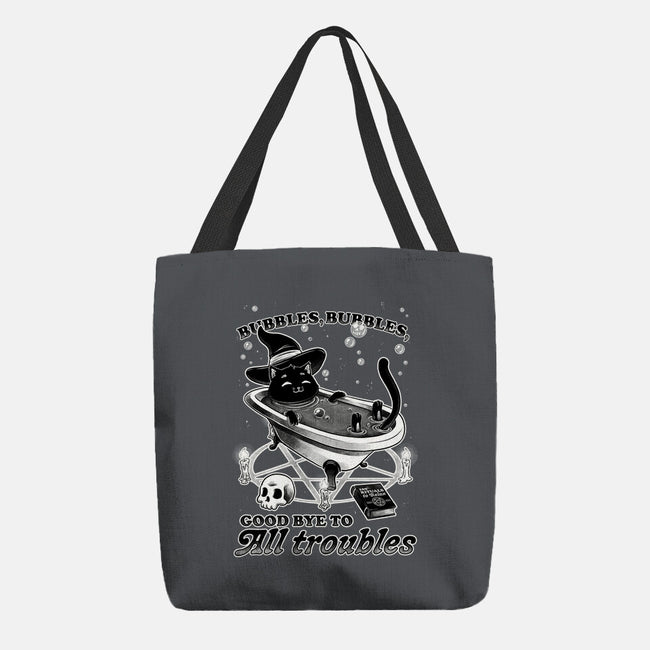 Bubble Bath Cat Witch-None-Basic Tote-Bag-Studio Mootant