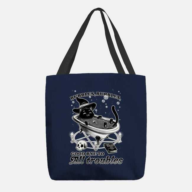 Bubble Bath Cat Witch-None-Basic Tote-Bag-Studio Mootant