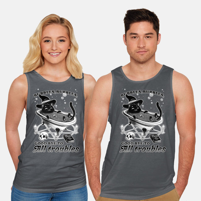 Bubble Bath Cat Witch-Unisex-Basic-Tank-Studio Mootant