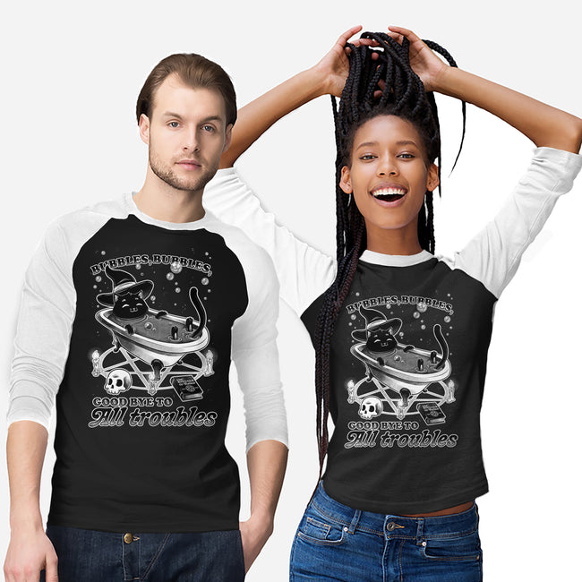 Bubble Bath Cat Witch-Unisex-Baseball-Tee-Studio Mootant