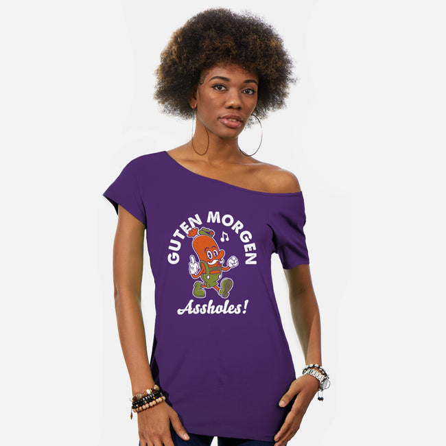 Guten Morgen-Womens-Off Shoulder-Tee-Nemons