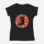 Kitty Candyland-Womens-V-Neck-Tee-erion_designs