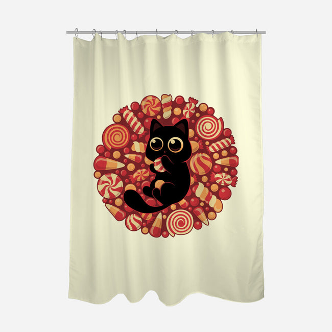 Kitty Candyland-None-Polyester-Shower Curtain-erion_designs