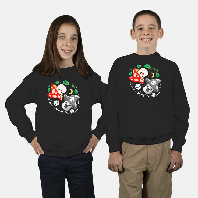 Dead Alive Mushrooms-Youth-Crew Neck-Sweatshirt-Vallina84