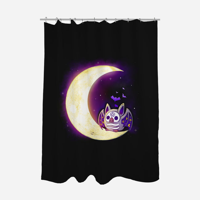 Bat Sweet Moon-None-Polyester-Shower Curtain-Vallina84