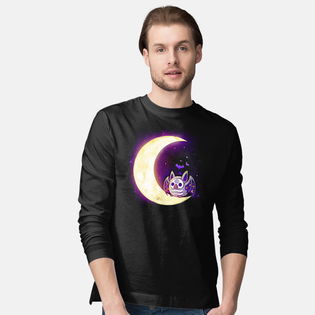 Bat Sweet Moon-Mens-Long Sleeved-Tee-Vallina84