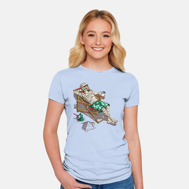 Mummy On Vacation-Womens-Fitted-Tee-Ramos