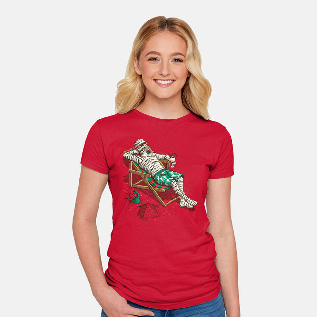 Mummy On Vacation-Womens-Fitted-Tee-Ramos