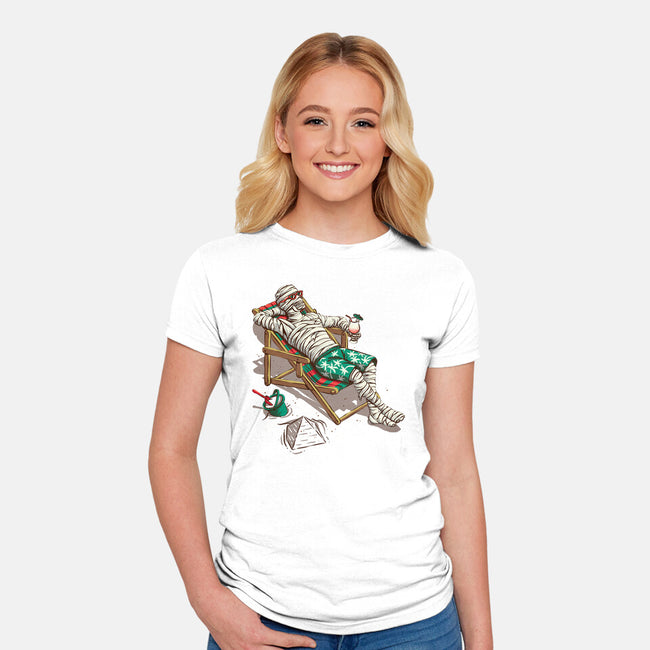 Mummy On Vacation-Womens-Fitted-Tee-Ramos