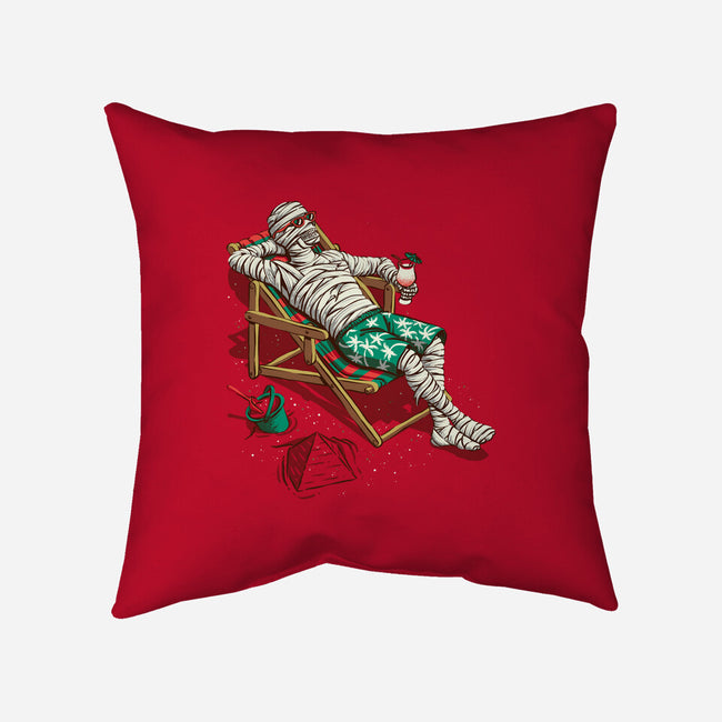 Mummy On Vacation-None-Removable Cover-Throw Pillow-Ramos