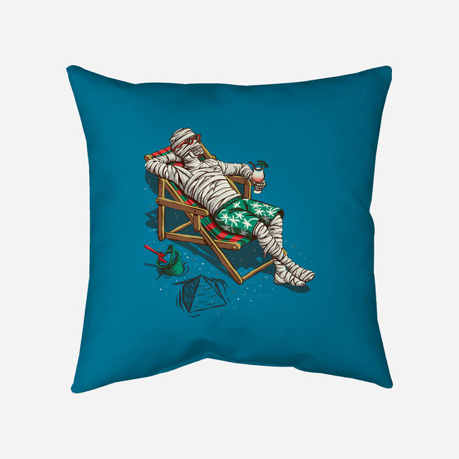 Mummy On Vacation-None-Removable Cover-Throw Pillow-Ramos