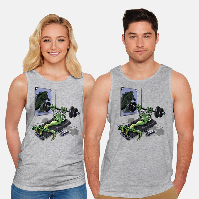 Training For Kaiju-Unisex-Basic-Tank-zascanauta