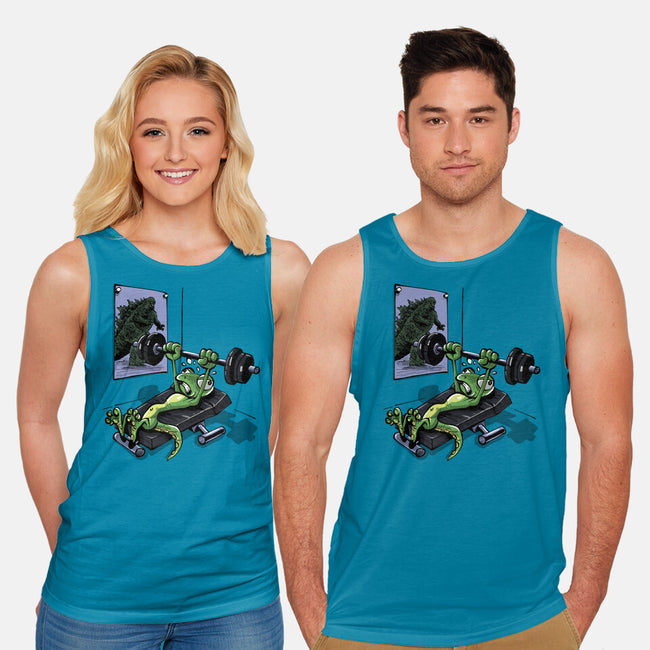 Training For Kaiju-Unisex-Basic-Tank-zascanauta