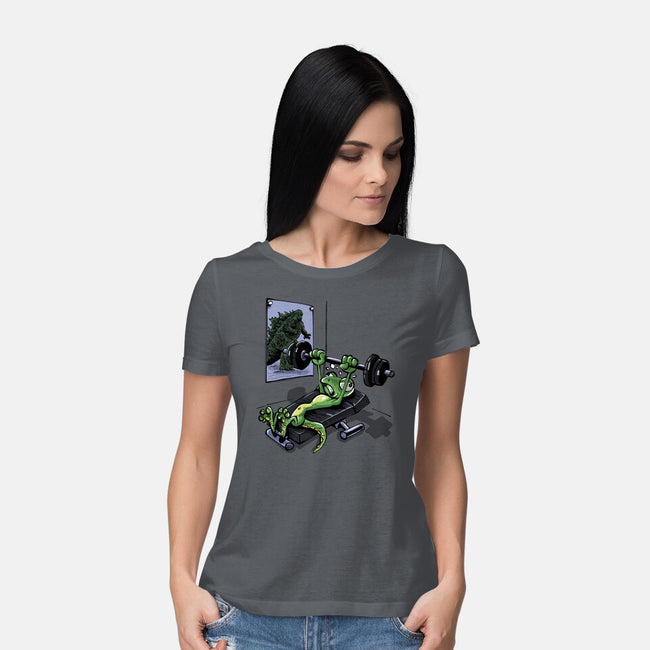 Training For Kaiju-Womens-Basic-Tee-zascanauta