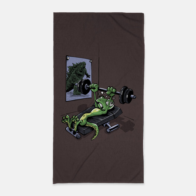 Training For Kaiju-None-Beach-Towel-zascanauta