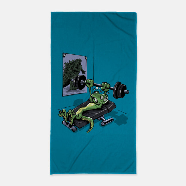 Training For Kaiju-None-Beach-Towel-zascanauta