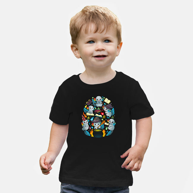 Magic Axolotls-Baby-Basic-Tee-Vallina84