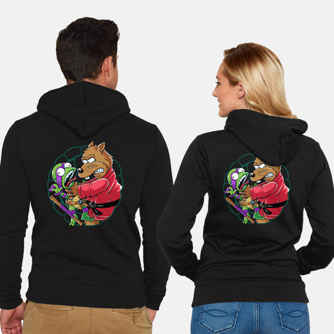 Why You Little Turtle Don-Unisex-Zip-Up-Sweatshirt-yellovvjumpsuit