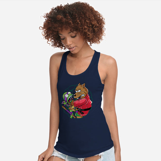 Why You Little Turtle Don-Womens-Racerback-Tank-yellovvjumpsuit