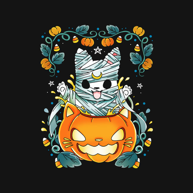 Mummy Pumpkin Cat-None-Basic Tote-Bag-Vallina84