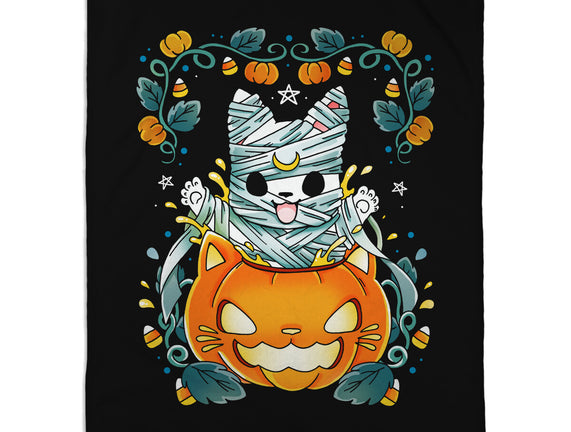 Mummy Pumpkin Cat