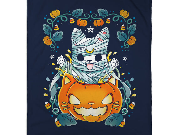 Mummy Pumpkin Cat