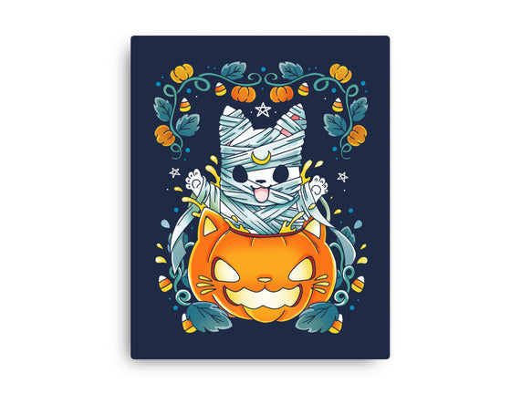 Mummy Pumpkin Cat