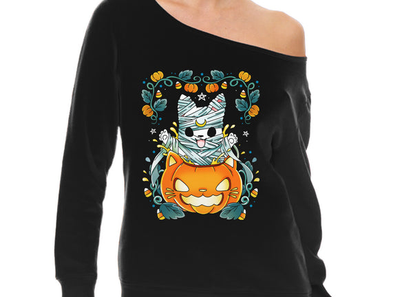 Mummy Pumpkin Cat