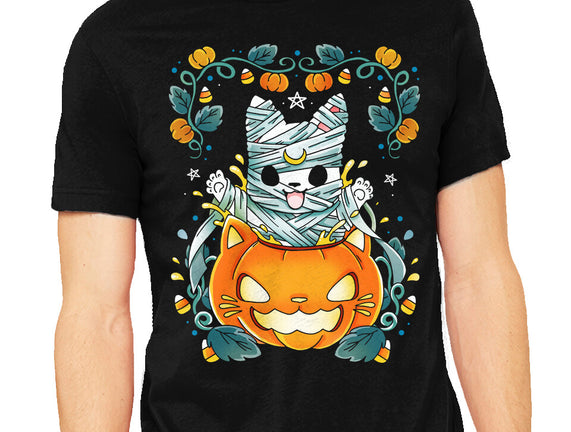 Mummy Pumpkin Cat