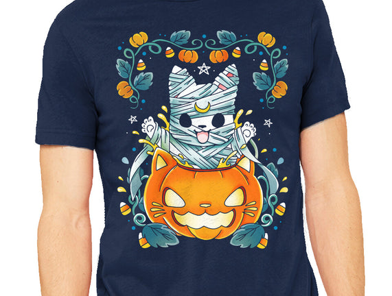 Mummy Pumpkin Cat