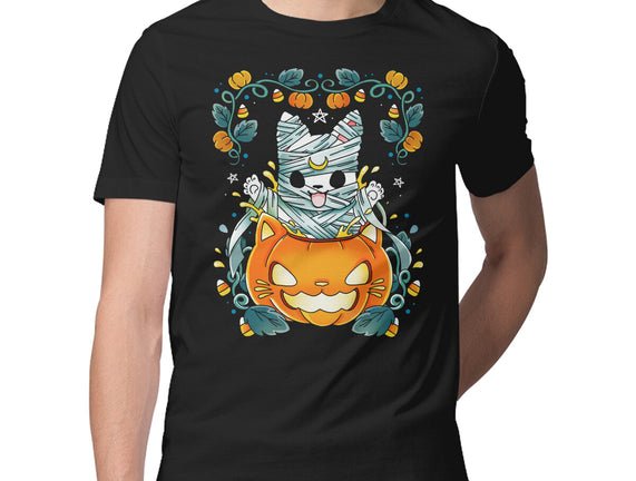 Mummy Pumpkin Cat