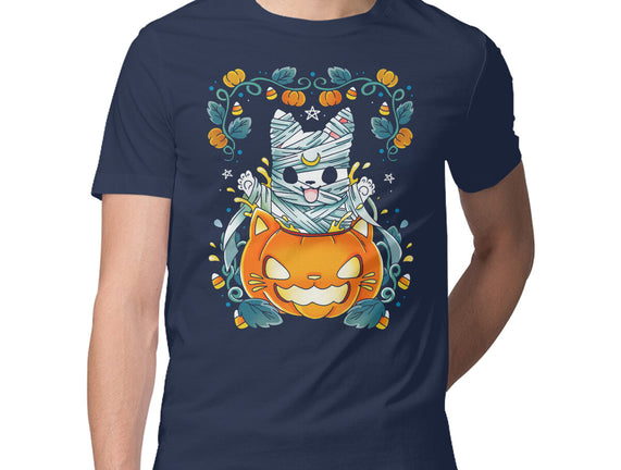 Mummy Pumpkin Cat