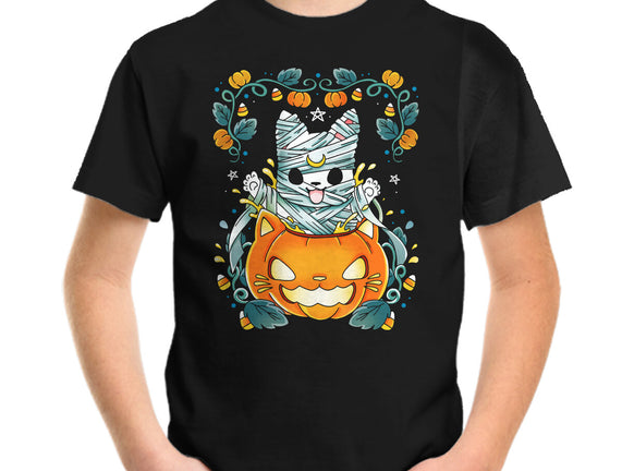 Mummy Pumpkin Cat